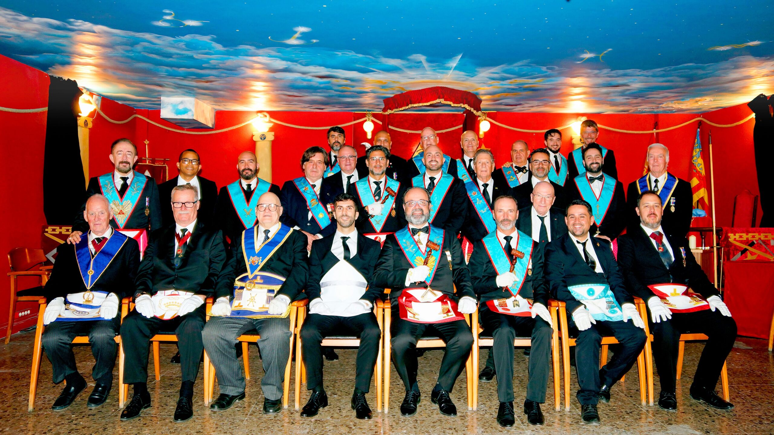 Ceremonia de iniciación en la logia